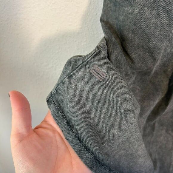 Autark Label Womens T Shirt M Gray Acid Wash Stretch Scoop Neck Cotton - Picture 7 of 8